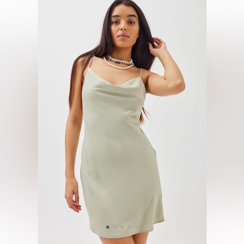 UO Mallory Cowl Neck Slip Dress